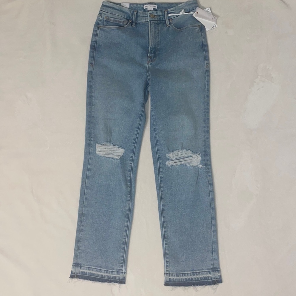 Good American vintage released hem denim - NWT